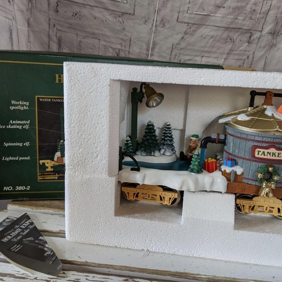 new bright holiday express animated train set 380